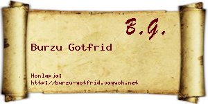 Burzu Gotfrid névjegykártya